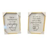 Bathroom Sign Bundle - Qty 2