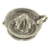 JUICER: Vintage Glass Citrus Reamers and a Metal Lemon Squeezer - Qty 3 (B)