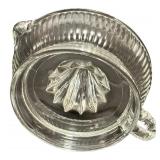 JUICER: Vintage Glass Citrus Reamers and a Metal Lemon Squeezer - Qty 3 (B)