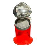 JUICER: Vintage Rival Juice-O-Mat Manual Citrus Juicer featuring a Red Base and Chrome Top (G)
