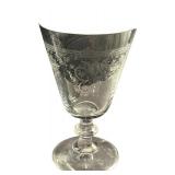 Lucca Etched Water Goblet - Qty 6 | 5.75" tall, 3.5"D | BOX 18
