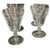 Lucca Etched Water Goblet - Qty 6 | 5.75" tall, 3.5"D | BOX 18