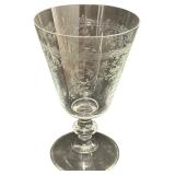 Lucca Etched Water Goblet - Qty 6 | 5.75" tall, 3.5"D | BOX 18