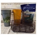 Garden Tins, Basket and Moss