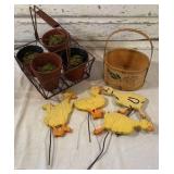Planter Baskets and Wood Duck Stakes