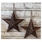 Farmhouse Style Wooden Twig Hanging Stars