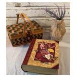 Basket with Handles, Basket Type Vase, Book Storage