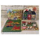 Four Vintage Wooden Puzzles