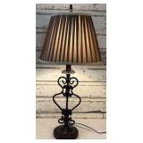Vintage Black Wrought Iron Lamp