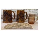 Wood & Sons English Ironstone Mugs, Mr. Peanut Depression Mug, Cherub Wall Hanging