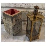 Shawnee Basket Weave Vase, MCM Nucago Music Box Decanter