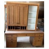 Desk with Upper Wall Cabinet