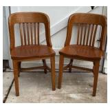 Pair of Banker or Jury Side Chairs