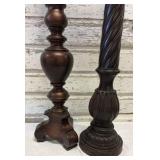 Pair of Dark Brown Tall Candle Holders