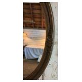 Bronze Framed Oval Mirror