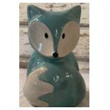 Ceramic Fox, Wood Fox and Sloth Figurines