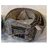 3 Rhinestone Studded Belts