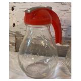 Metal Scratch Kitchen Sign, Vintage Syrup bottle and Nut Chopper, Mini Thermos, National Pan