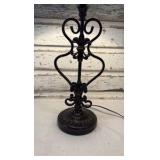 Vintage Black Wrought Iron Lamp