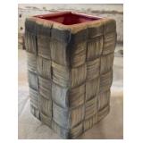 Shawnee Basket Weave Vase, MCM Nucago Music Box Decanter