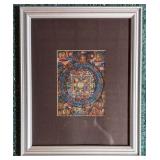 Tibetan Buddhist Mandala and Vintage style Indian painting on silk