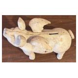 Vintage When Pigs Fly Cast Iron Bank