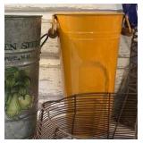 Garden Tins, Basket and Moss