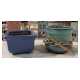 Collection of Garden Pots, Houses, and Troll