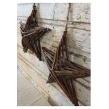Farmhouse Style Wooden Twig Hanging Stars