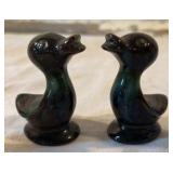 Blue Mountain Pottery Ducks, Circus Dog, Vintage Ceramic Dog, Brass Lizard