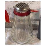 Metal Scratch Kitchen Sign, Vintage Syrup bottle and Nut Chopper, Mini Thermos, National Pan