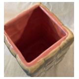 Shawnee Basket Weave Vase, MCM Nucago Music Box Decanter