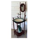 Vintage Wash Stand with Bowl and Pitcher
