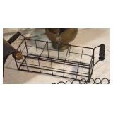 Metal Planter, Metal Wire Basket, Metal Ring Basket, Brass Skuttle