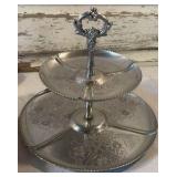 Vintage Italian Decanter, Tiered Serving Tray