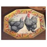 Lot of 3 Chicken and Rooster Trays