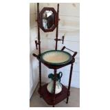 Vintage Wash Stand with Bowl and Pitcher
