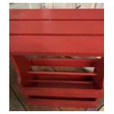 Metal Parlor Chair and Red Table