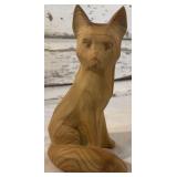 Ceramic Fox, Wood Fox and Sloth Figurines