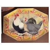 Lot of 3 Chicken and Rooster Trays