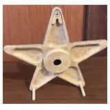 Vintage Bulova Mantel Clock and Metal Star Framed Clock