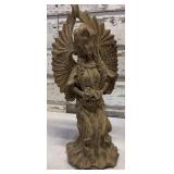 Ironstone White Pitcher and Angel Figurine