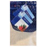 1950s Metal Serving Tray, New Grill Cover, Set of 4 New Wire Baskets