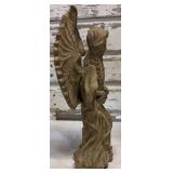 Ironstone White Pitcher and Angel Figurine