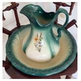 Vintage Wash Stand with Bowl and Pitcher