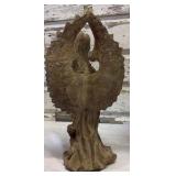 Ironstone White Pitcher and Angel Figurine