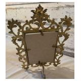 1940s Ruby Powder Dish, Trinket Containers and Brass Photo Frame