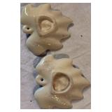 Chalkware Praying Hands, MCM Brass Hands Clip, Trinket Dishes
