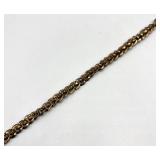 Watch Fob Chain - Gold-Tone, 11" Long, 0.25" Wide with Ring & Clip