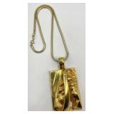 Harry Rosenfeld Pendant Necklace - 8.75 in Chain, 2.75 in x 2 in x 1 in Pendant